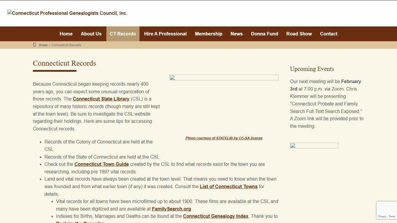 Connecticut Records - Connecticut Professional Genealogists Council, Inc.